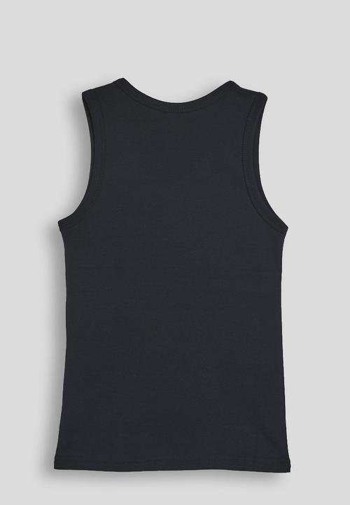 Pop Candy - Pup embroidered tank top - blue