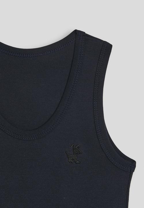 Pop Candy - Pup embroidered tank top - blue