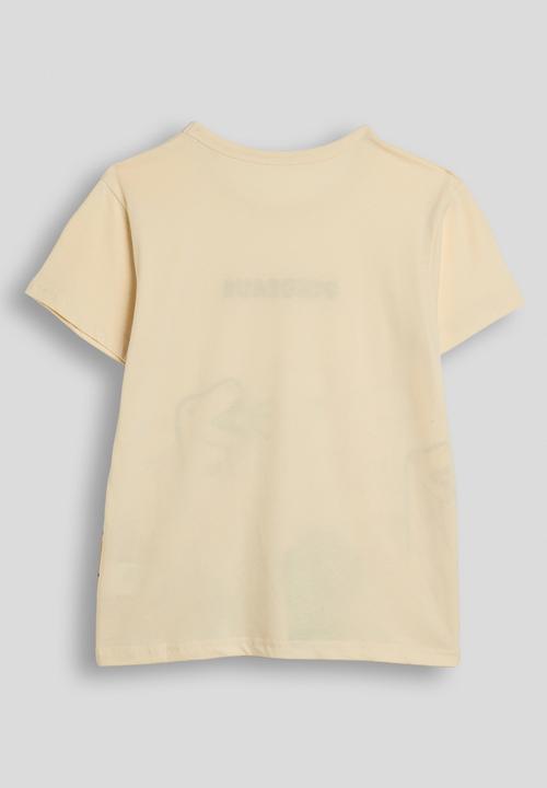 Pop Candy - Graphic crew neck tee - lt yellow