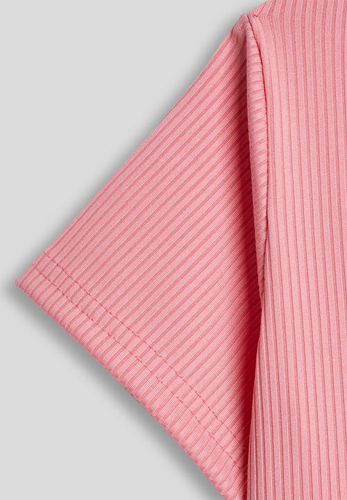 Pop Candy - Ribbed henley tee - pink