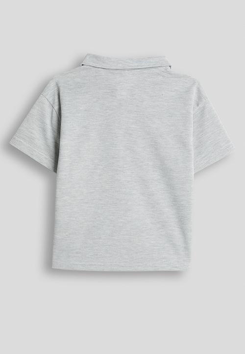 Pop Candy - Knit polo shirt - grey melange