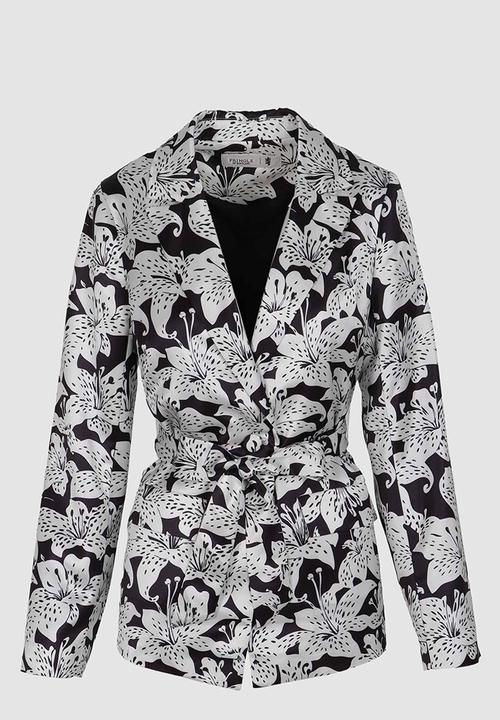Pringle of Scotland - Pringle Lia Tie Belt Blazer - Multi