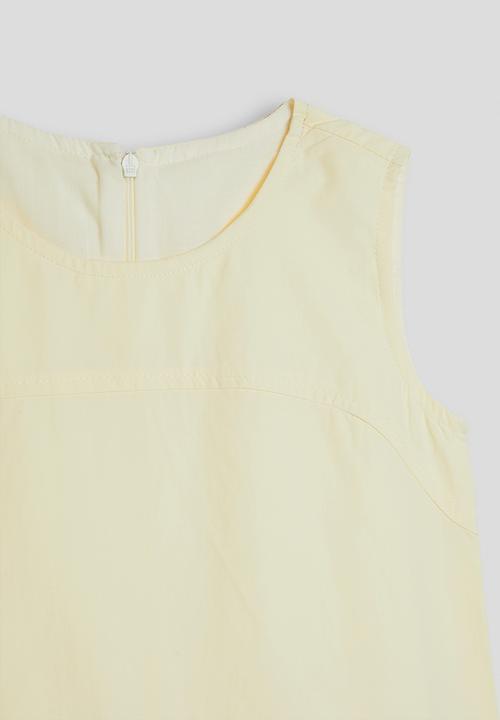 Pop Candy - Ruffle hem sundress with gathered skirt - yellow