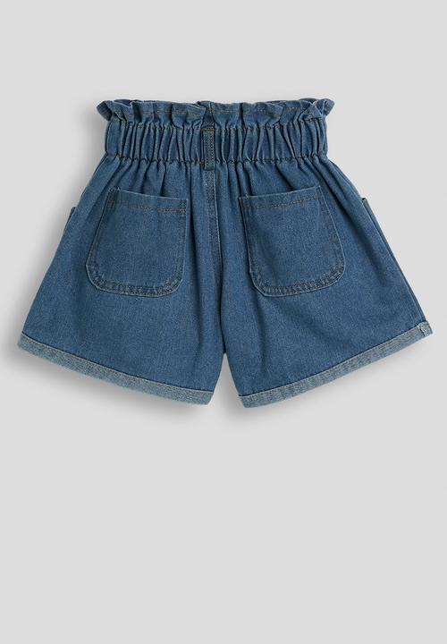 Pop Candy - Paperbag waist shorts - blue