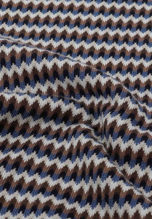 Pringle of Scotland - Damon Jacquard Multi Knitted Golfer - Navy