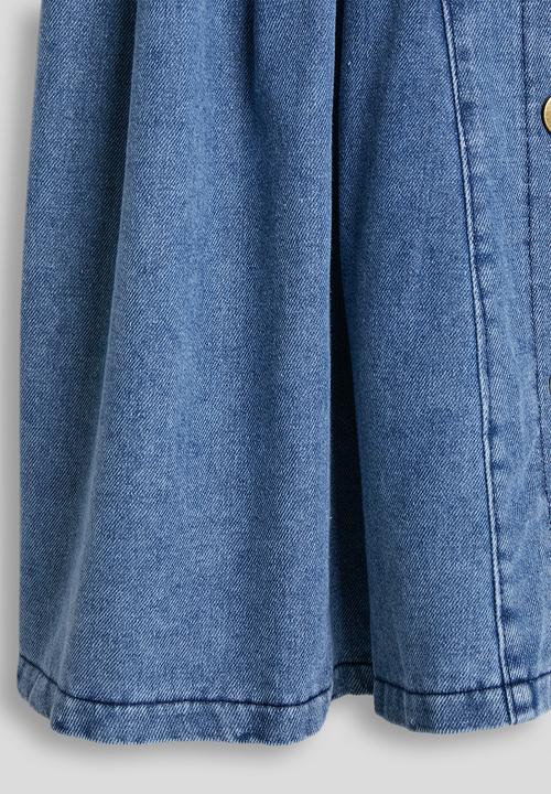 Pop Candy - Princess seam denim dress - blue