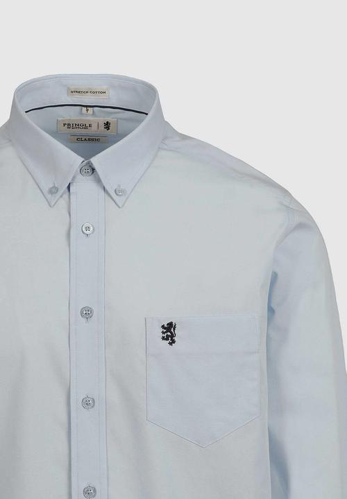 Pringle of Scotland - Pringle Jacob Long Sleeve Classic Stretch Shirt - Light Blue