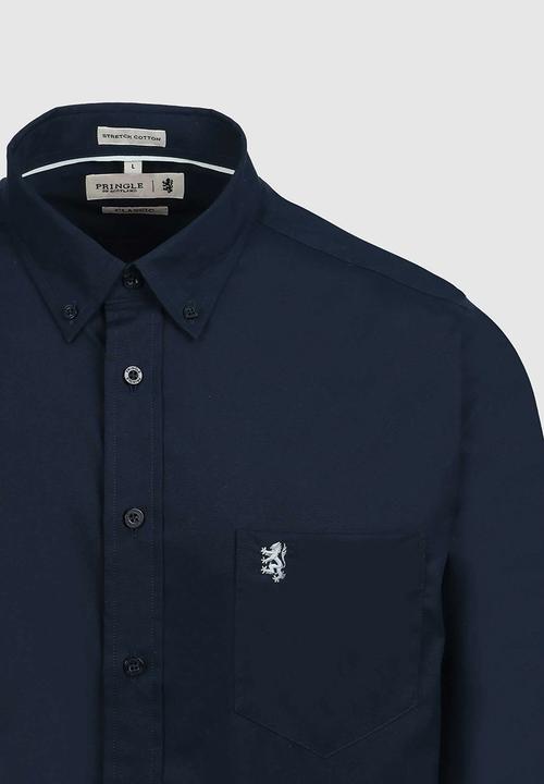 Pringle of Scotland - Pringle Jacob Long Sleeve Classic Stretch Shirt - Navy