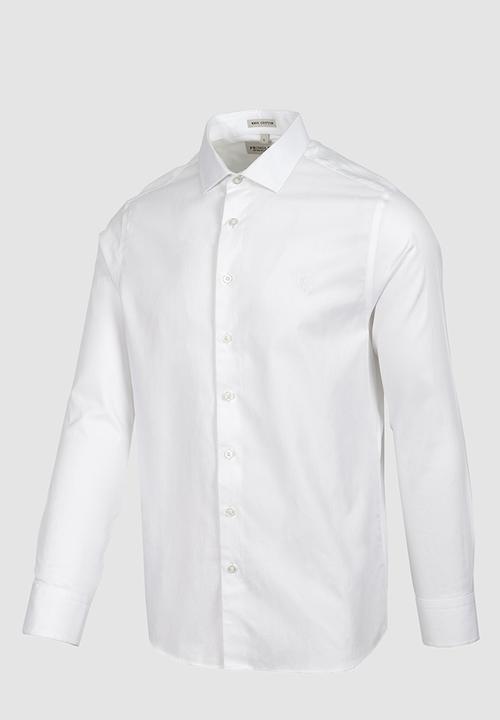 Pringle of Scotland - Pringle Tim Long Sleeve Tailored Shirt - White