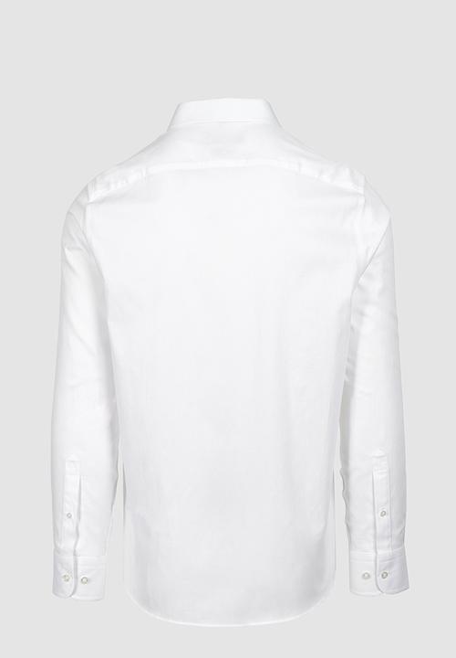 Pringle of Scotland - Pringle Tim Long Sleeve Tailored Shirt - White