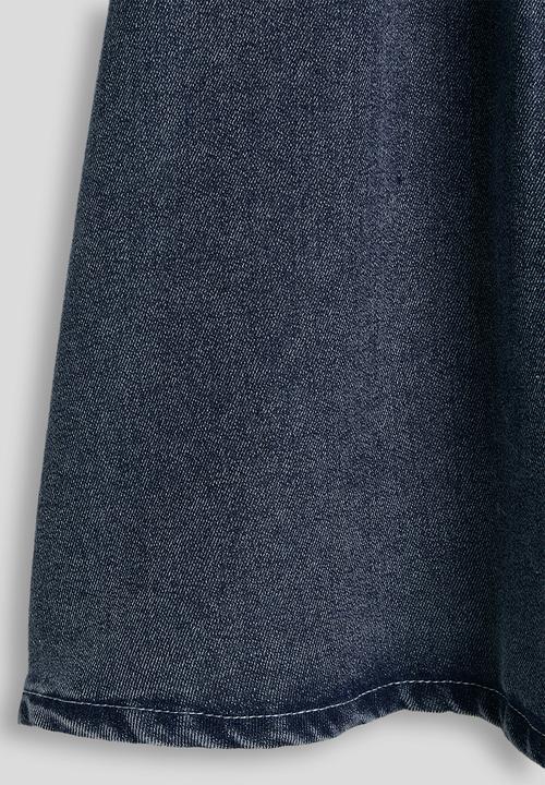 Pop Candy - Pintuck bodice denim dress - navy