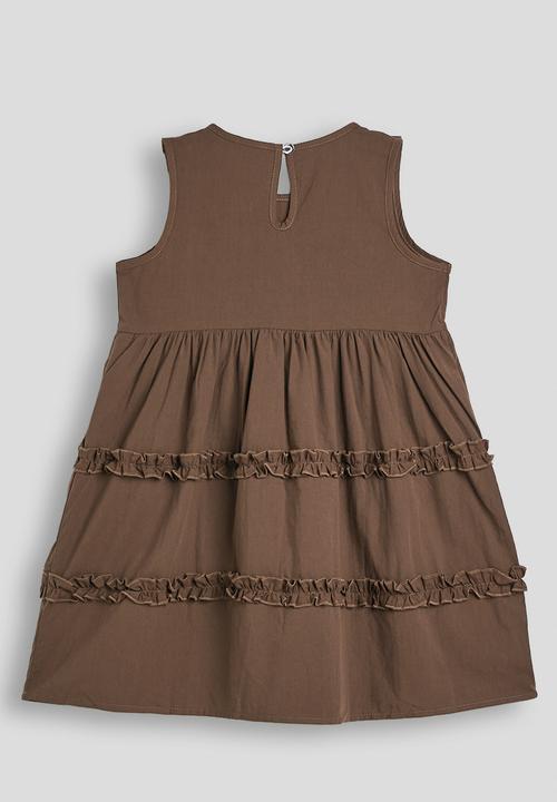 Pop Candy - Ruffle detail tiered dress - chocolate