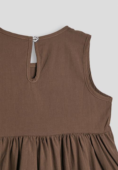 Pop Candy - Ruffle detail tiered dress - chocolate