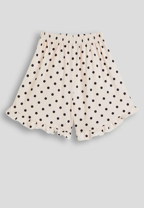 Pop Candy - Frilled hem shorts - white