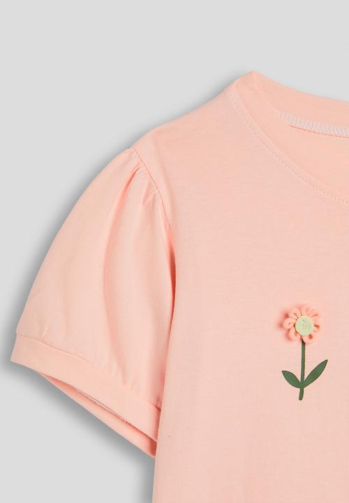 Pop Candy - Flower graphic tee - light pink