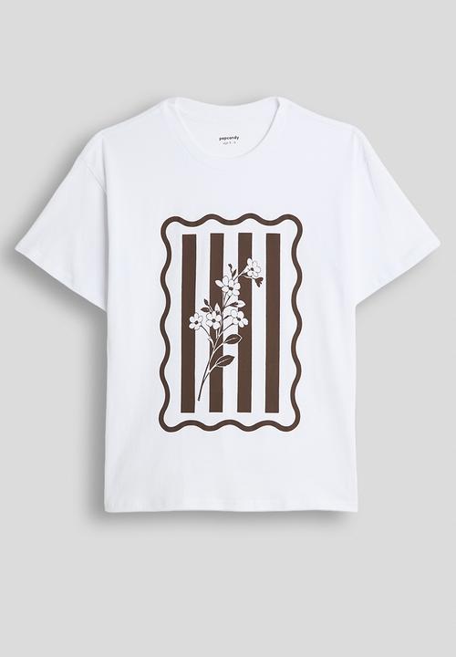 Pop Candy - Drop shoulder tee - white