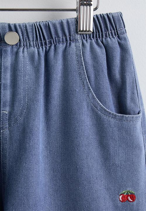 Pop Candy - Cherry aop denim vest & jeans - blue