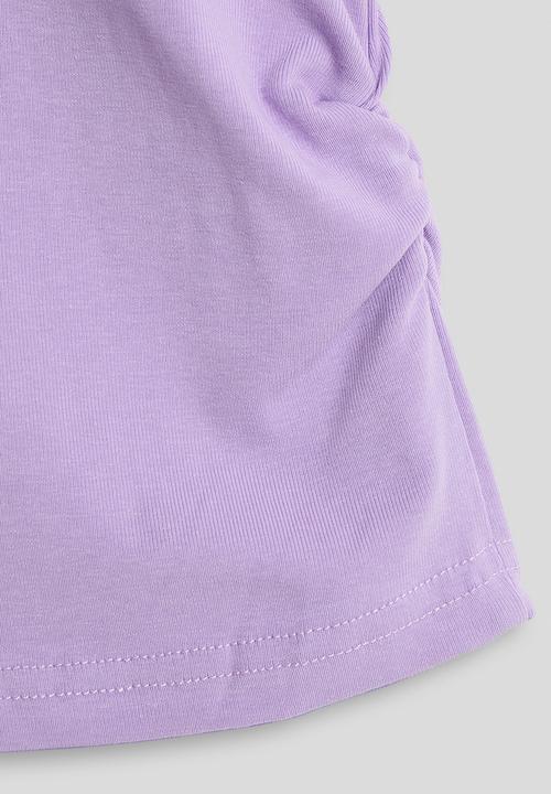 Pop Candy - Side ruched tee - light purple