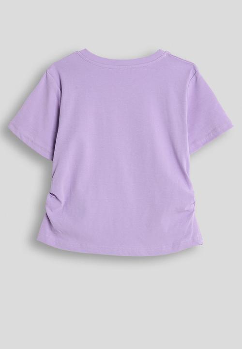 Pop Candy - Side ruched tee - light purple