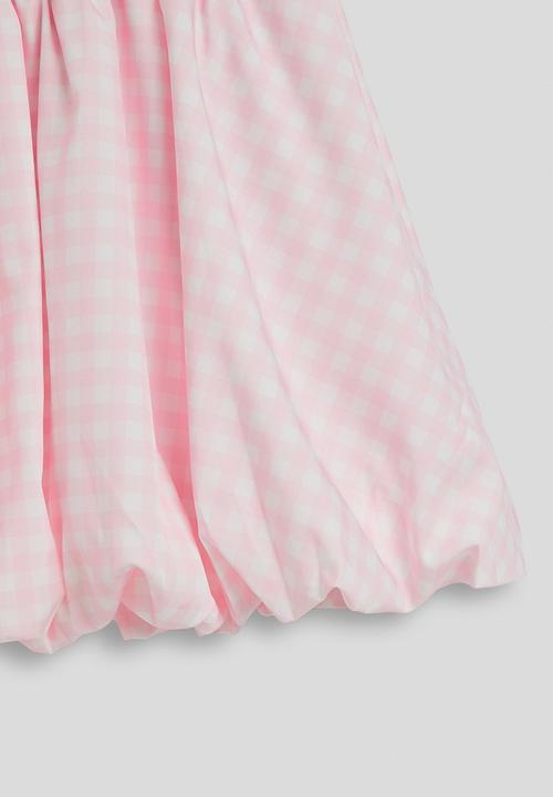 Pop Candy - Gingham bubble skirt combo dress - pink