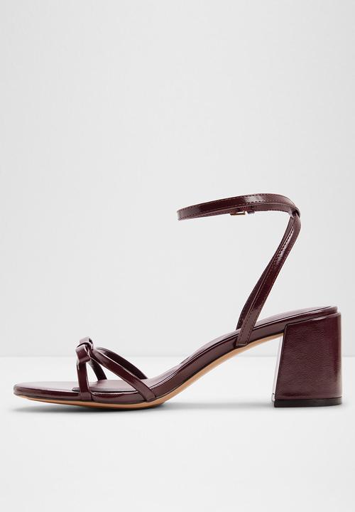 ALDO - Boula open toe ankle strap - burgundy