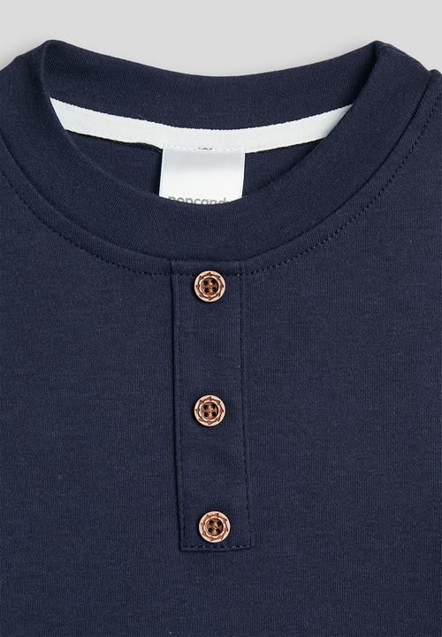 Pop Candy - Henley-style tee - navy