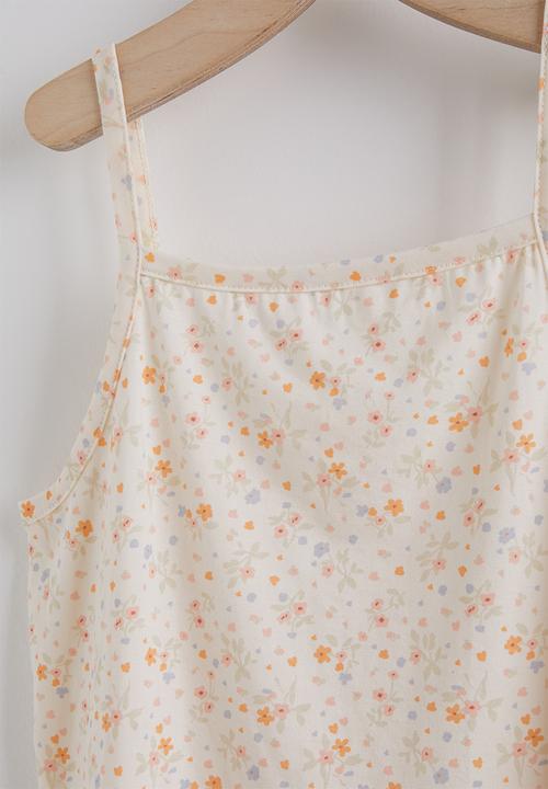 Pop Candy - Floral aop cami and shorts pj set - lt yellow