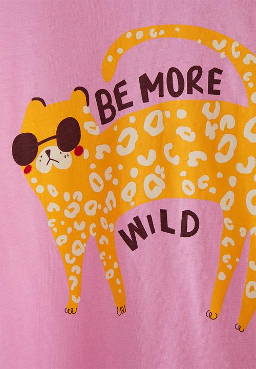 Pop Candy - Graphic tee with shorts - pink & orange