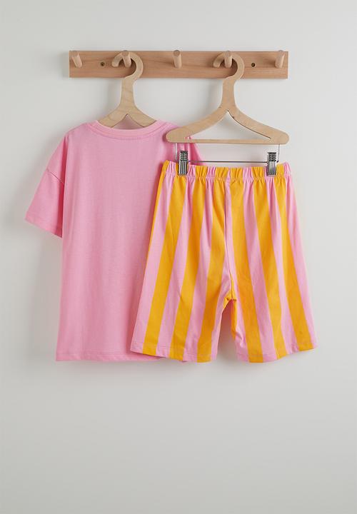 Pop Candy - Graphic tee with shorts - pink & orange