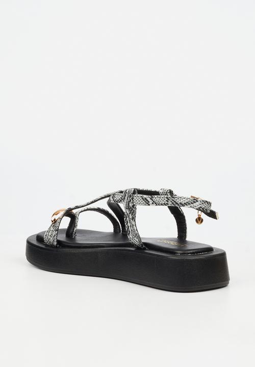 Viabeach - Coconut 23 gold trim thick sandal - snake