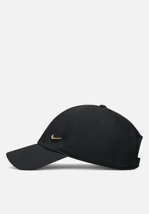 Nike - Nike Dri-Fit Clubunstructured Metal Swoosh Cap - Black/Metallic Gold