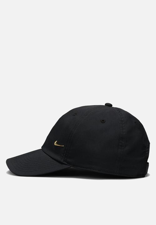 Nike - Nike Dri-Fit Clubunstructured Metal Swoosh Cap - Black/Metallic Gold