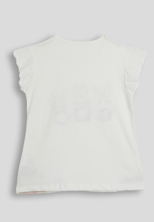 Pop Candy - Flutter sleeve graphic tee - white/multi