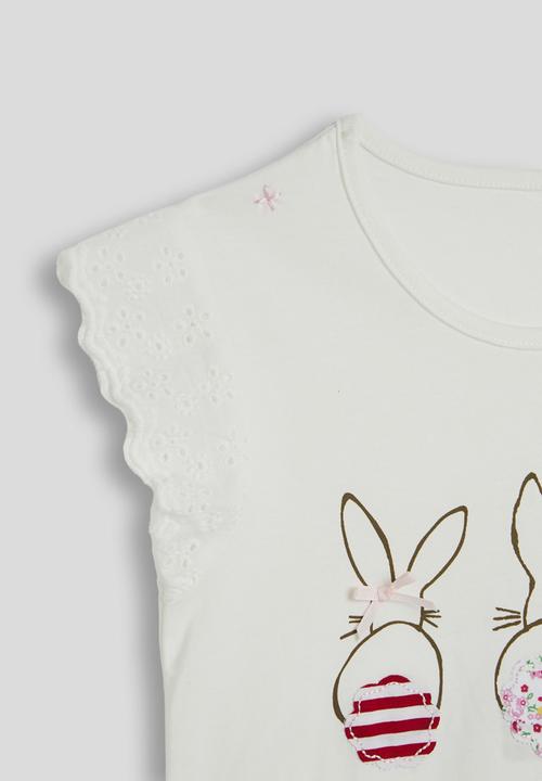 Pop Candy - Flutter sleeve graphic tee - white/multi