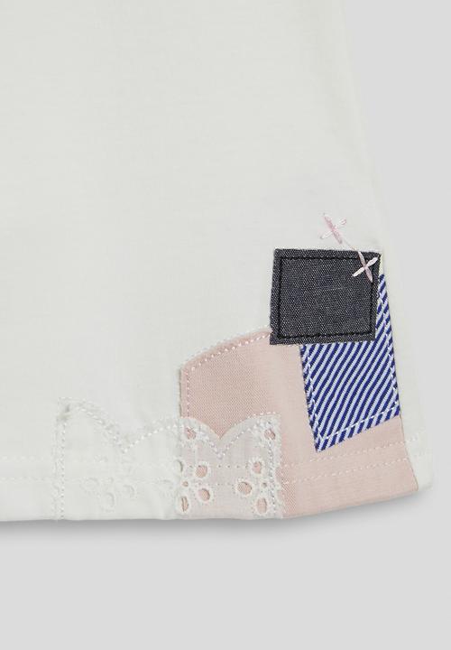Pop Candy - Flutter sleeve graphic tee - white/multi