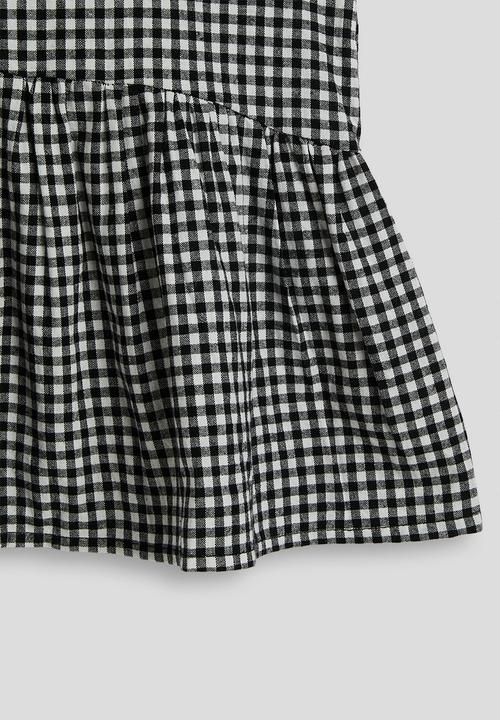 Pop Candy - Gingham peplum top - black