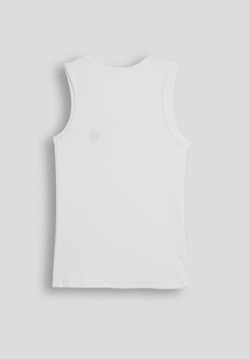 Pop Candy - Pup embroidered tank top - white