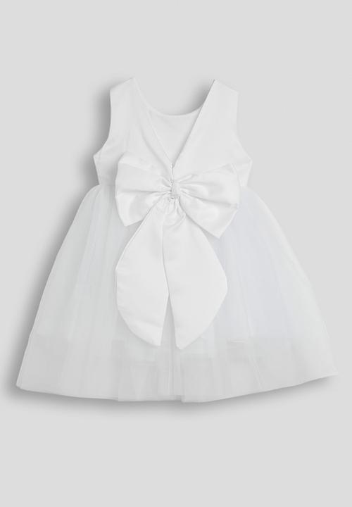Pop Candy - Satin bodice dress with tulle skirt - white