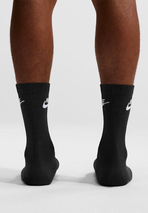 Nike -  Everyday Elevated Futura Crew Socks 3 Pk  Black Multi