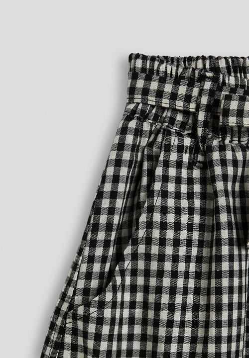 Pop Candy - Extra wide leg pants - black stripes