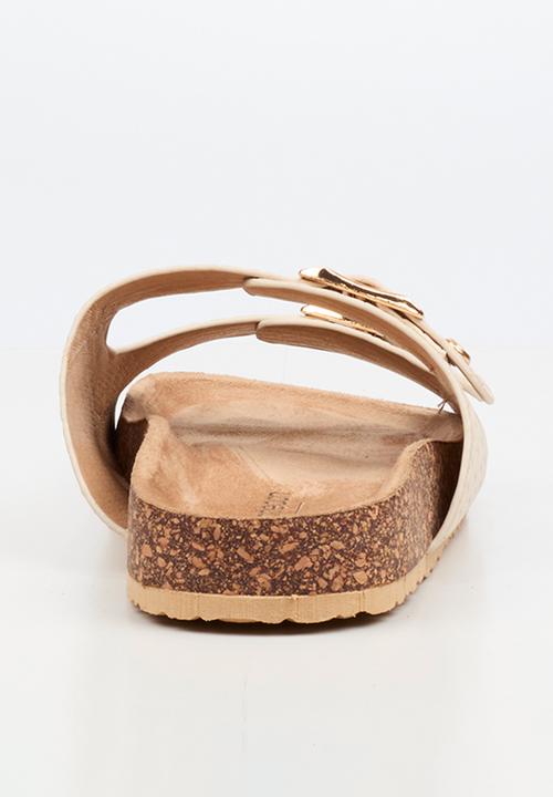 Viabeach - Qork 16 double buckle cork sandal - natural