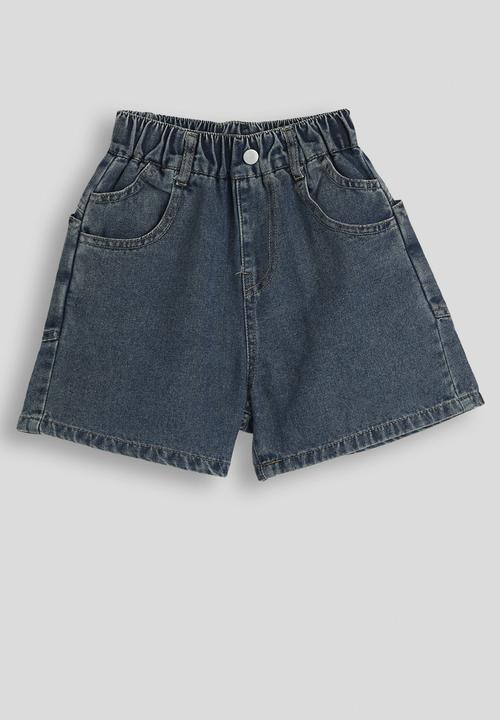 Pop Candy - Flared denim shorts - blue