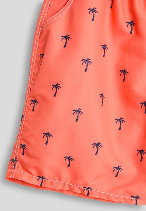 Pop Candy - Palm tree aop boardshorts - dark peach