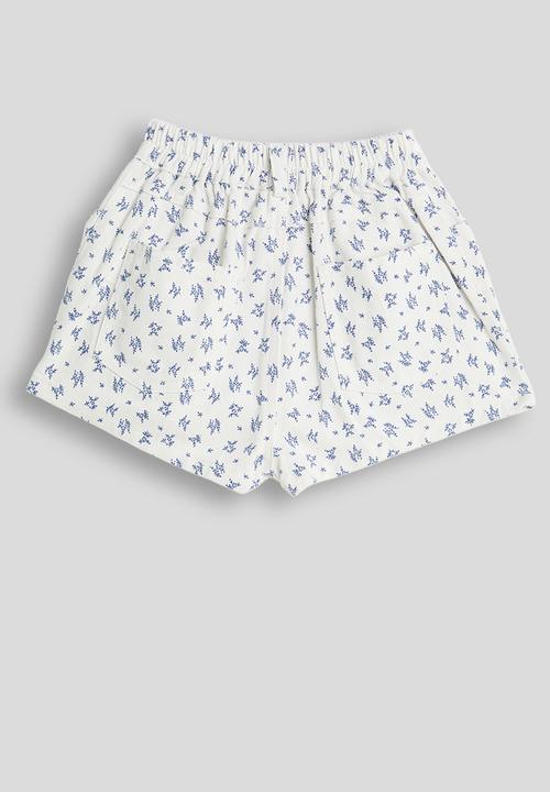 Pop Candy - Floral denim shorts - off white