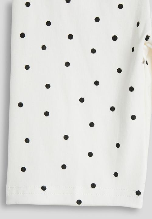 Pop Candy - Polka dot biker shorts - white