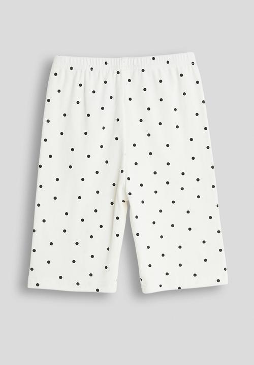 Pop Candy - Polka dot biker shorts - white