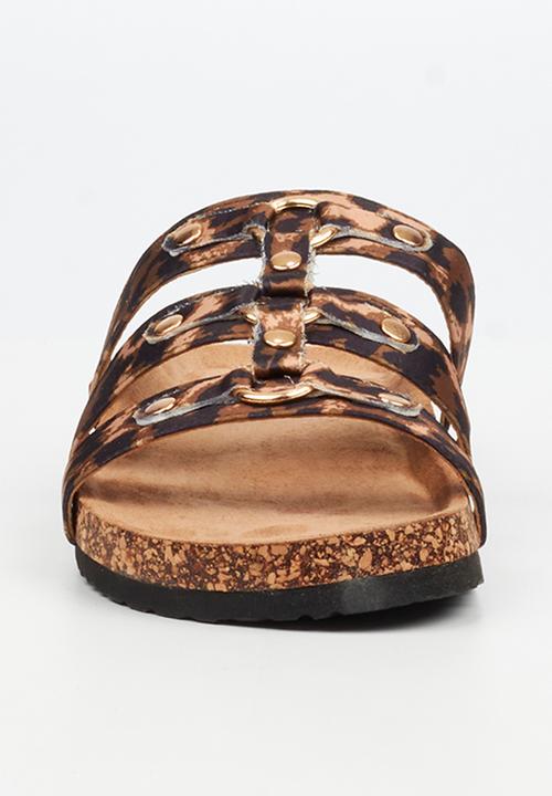 Viabeach - Qork 18 triple strap cork sandal - leopard