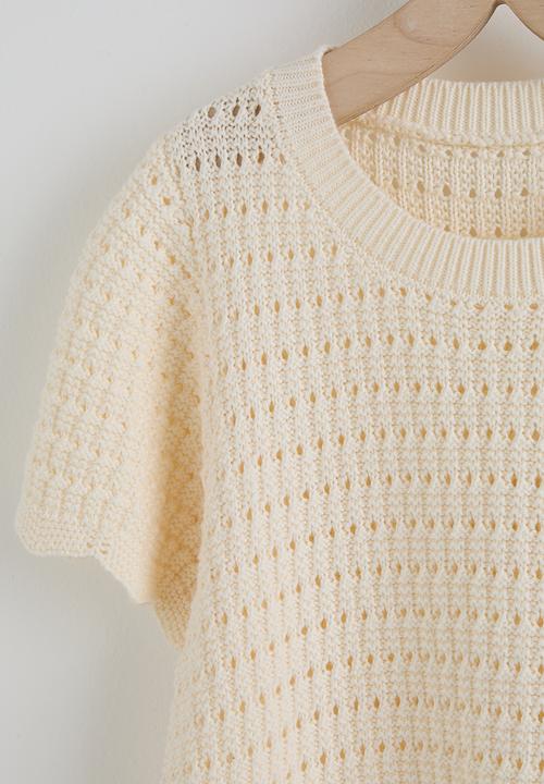 Pop Candy - Knit top & shorts - cream