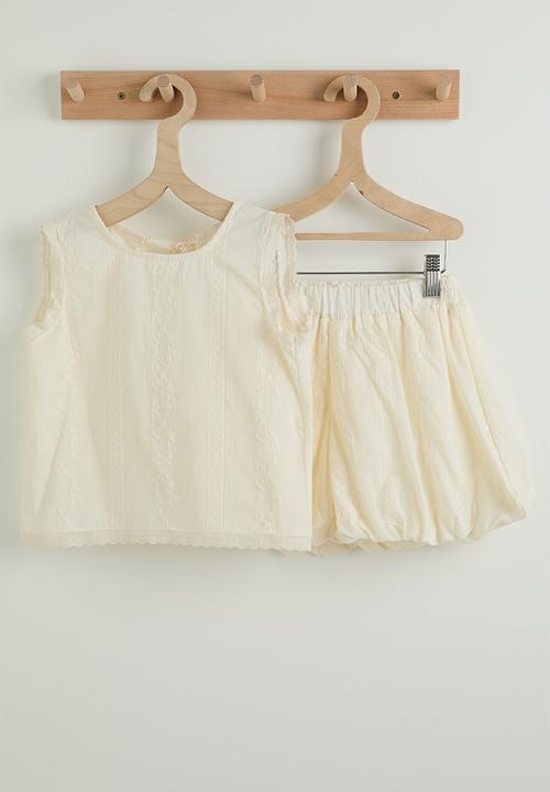 Pop Candy - Blouse and shorts - pale yellow