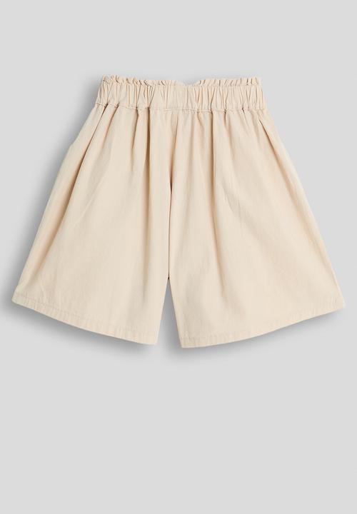 Pop Candy - Paperbag waist shorts - beige